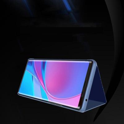 Voor OPPO A53 2020 Vergulde Spiegel horizontale flip lederen kast met houder(zwart) Voor OPPO A53 2020 Vergulde Spiegel horizontale flip lederen kast met houder(zwart)