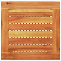 Tuintafel 40x40x42 cm poly rattan en acaciahout beige - thumbnail