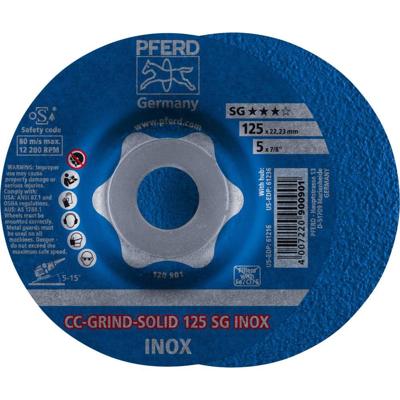PFERD TOOLS 64186125 Cc-Grind-Solid Sg Inox Afbraamschijf gebogen Diameter 125 mm Boordiameter 22.23 mm 10 stuk(s)