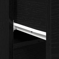 Dressoirs 2 pcs Zwart eiken 30 x 30 x 70 cm Bewerkt hout - thumbnail