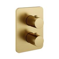 Hotbath Douchethermostaat Gal Inbouw 2-weg Omstel Geborsteld Messing PVD - thumbnail