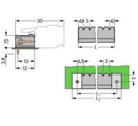 WAGO 231-449/001-000 Male header (standaard) 300 Totaal aantal polen: 19 Rastermaat: 5 mm Inhoud: 50 stuk(s) - thumbnail