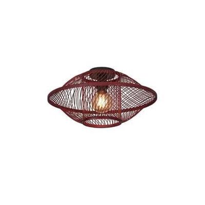 GOOD&MOJO Plafondlamp 'Maui' Bamboe, 50cm, kleur Burgundy