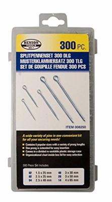 Splitpen assortiment, 300 stuks in opbergbox.