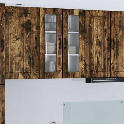 Keukenkast Gerookt eiken 60 x 31 x 80 cm Bewerkt hout