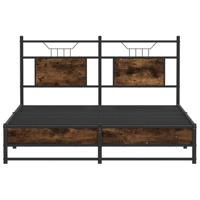 Bedframe zonder matras hout gerookt eikenkleurig 150x200 cm - thumbnail