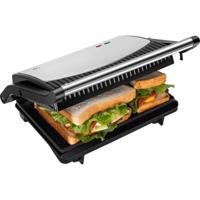 Cool Touch Contactgrill - RVS Tosti IJzer - Zwart/Zilver - 750W - thumbnail