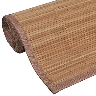 VidaXL Tapijt rechthoekig 80x300 cm bamboe bruin
