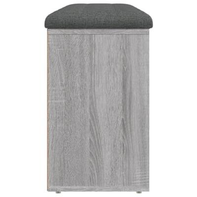 Schoenenbank 102x32x50 cm bewerkt hout grijs sonoma eikenkleur