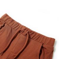 Kindershorts met trekkoord 128 bruin - thumbnail