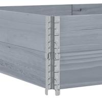 VidaXL Palletopzetranden 2 st 150x100 cm massief grenenhout grijs - thumbnail