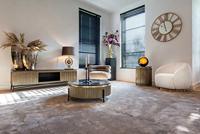 Richmond Ronde Salontafel 'Ironville' Ø90cm, goud / zwart marmer - thumbnail