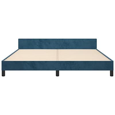 Bedframe zonder matras 160x200 cm fluweel donkerblauw