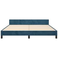 Bedframe zonder matras 160x200 cm fluweel donkerblauw - thumbnail