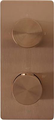 Ben Engraved Cross inbouw regendoucheset Ø25cm met staafhanddouche geborsteld koper pvd