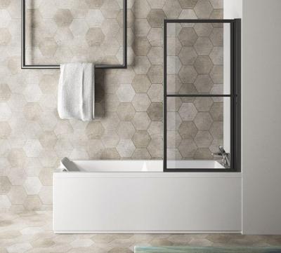 Vouwbare Badwand Sapho Kagera 71 cm Zwart