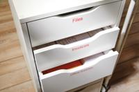 Dymo D1 standaardlabels rood op wit 12 x 7 mm printlint - thumbnail