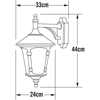 Wandlamp Virgo neerwaarts - Groen