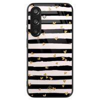 Samsung Galaxy S24 glazen hardcase - Hart streepjes - thumbnail