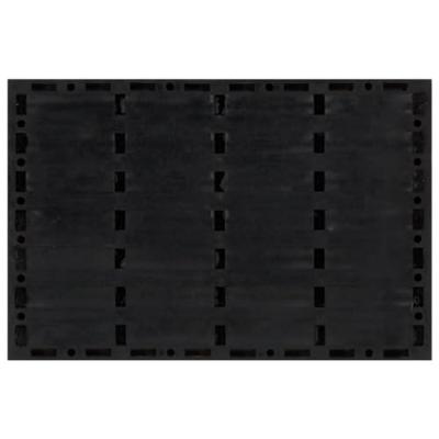 Deurmat rechthoekig 40x60 cm rubber en kokosvezel