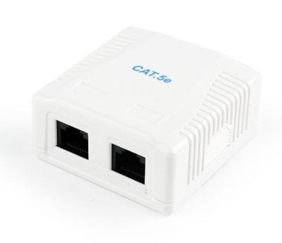 CAT5E UTP LAN-opbouwdoos, 2-poorts