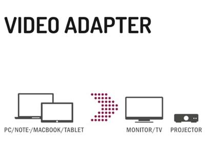 Hama Video-adapter, USB-C-stekker - DisplayPort-aansluiting, Ultra-HD 4K TV accessoire