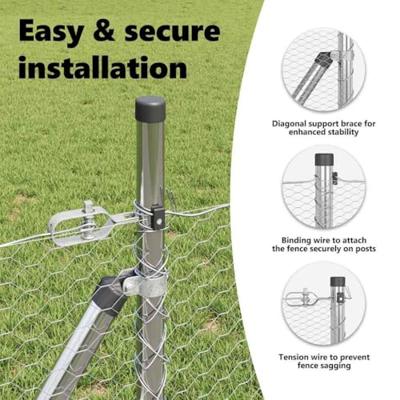 VidaXL Afrasteringspaal zilver 25 x 0,5 m (25 mm gaas) staal