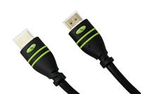 Manhattan 323192 HDMI-kabel HDMI Aansluitkabel HDMI-A-stekker, HDMI-A-stekker 1.00 m Zwart Folie afscherming, Afscherming gevlochten - thumbnail