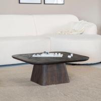Eleonora Salontafel 'Aron' Mangohout, 80 x 80cm, kleur Bruin - thumbnail