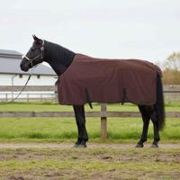 VidaXL Paardendeken volledig donkerbruin polyester - thumbnail