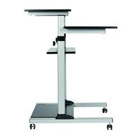 LogiLink Zit-sta-bureau In hoogte verstelbaar, Met wieltjes Hoogte: 93.8 tot 1.378 m (b x d) 70 cm x 70.5 cm Zilver BP0070 BP0070 - thumbnail