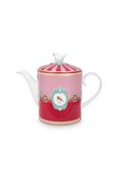 Pip Studio Love Birds Theepot Medium Rood/Roze - thumbnail