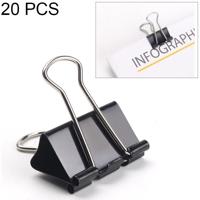 20st 51 mm zwart metalen Clip Notes brief paperclip Office Bind - thumbnail
