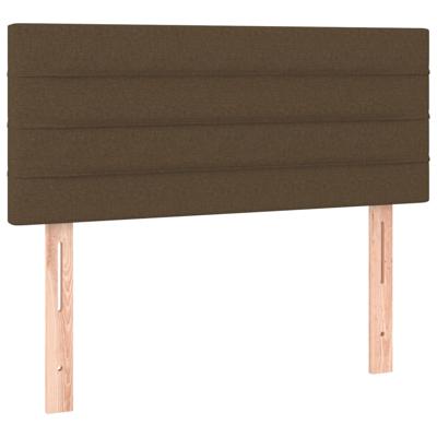 Boxspring met matras stof donkerbruin 160x200 cm