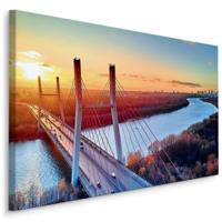 Schilderij Brug in Warschau, 4 maten, multi-gekleurd, scherp geprijsd - thumbnail