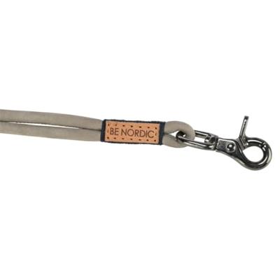 TRIXIE BE NORDIC HONDENRIEM VERSTELBAAR LEER GRIJS 200X0,8 CM
