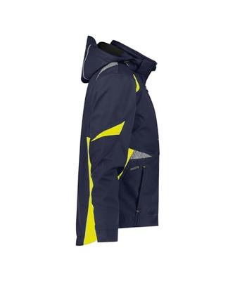 DASSY softshell kalama polyester nachtblauw/fluogeel 3xl