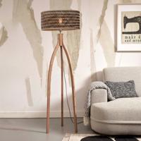GOOD&MOJO Vloerlamp 'Java' 3-poot, Bamboe, kleur Naturel/Zwart - thumbnail
