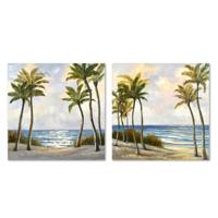 Canvas Home ESPRIT Blauw Groen Strand Mediterrane 80 x 3 x 80 cm (2 Stuks) - thumbnail