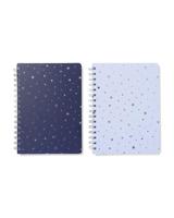 HEMA Notitieboek A5 gelinieerd zilveren sterren (multi) - thumbnail