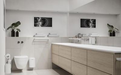 Zone Denmark Double Rim Handdoekrek - L 44 cm - Wit