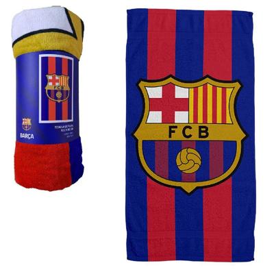 Overige Merken Fc barcelona badlaken 100x180 cm blauw/rood