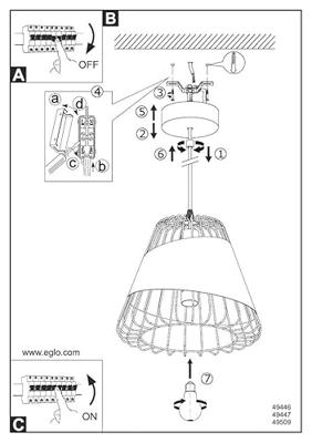 Eglo Design draadhanglampAustell zwart Ø 36cm - 49446