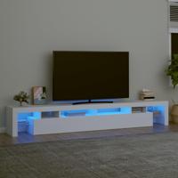 Tv-meubel met LED-verlichting 260x36,5x40 cm wit - thumbnail