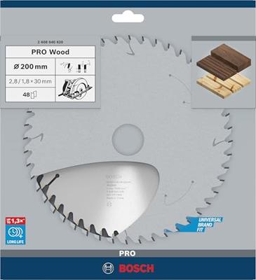 Bosch Accessories Optiline 2608640620 Hardmetaal-cirkelzaagblad 200 x 30 x 2.8 mm Aantal tanden: 48 1 stuk(s)