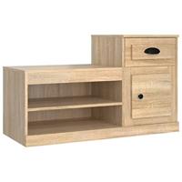 VidaXL Schoenenkast 100x42x60 cm bewerkt hout sonoma eikenkleurig - thumbnail