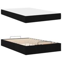 Bedframe met matras Zwart 120 x 200 cm Stof - thumbnail