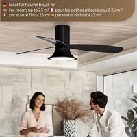 Beacon Zwarte ventilator met lampFlusso Ø 132cm - 210662 - thumbnail