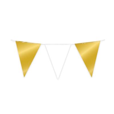 Party flag foil gold and white