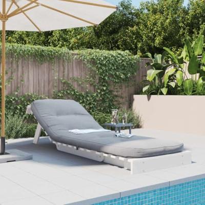 Futon slaapbank met matras 70x206x11 cm massief grenenhout wit